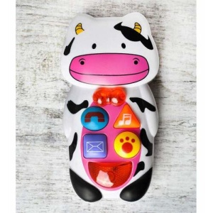 Telefon Interactiv pentru Bebelusi cu Lumini si Sunete, model Vacuta #JJ5417