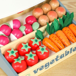 Aprozar cu Cantar si Legume din Lemn, Joc de Rol creativ, multicolor #JJ5143 - Img 2
