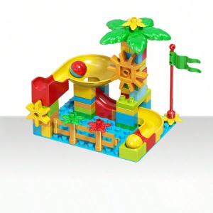 Joc de Constructie Circuit cu Bile, 58 piese, Multicolor #JJ5208 - Img 4