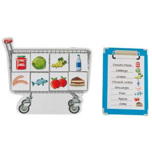 Joc Educativ Bilingv în Română și Engleză “La Supermarket” cu Liste de cumpărături #JJ5127 - Img 6