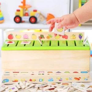 Joc Educativ de Sortare si Clasificare din Lemn, tip Montessori #JJ5679 - Img 4