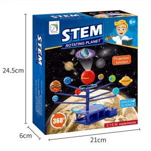 Joc STEM Educativ si Creativ Sistemul Solar cu Proiector, pictura planete #JJ5393 - Img 2