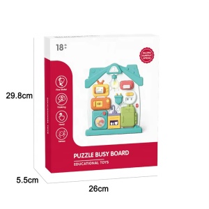 Jucarie Interactiva Casuta cu Activitati, Busy Board tip Montessori#JJ5253 - Img 7