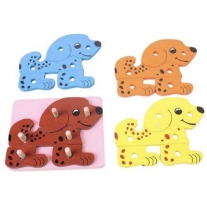 Puzzle 4 in 1 din Lemn, model Catel, 16 piese, multicolor #JJ5560 - Img 2