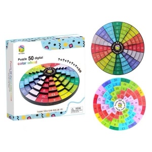Puzzle 50 - Roata Culorilor, Lemn, multicolor #JJ5379