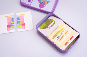 Puzzle cognitiv asociere în cutie metalică , Obiecte, 32 piese #JJ5026 - Img 3