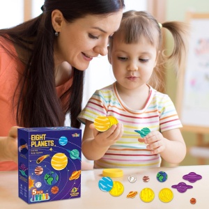 Set creativ “Opt Planete” din Plastelina, multicolor#JJ5391 - Img 4