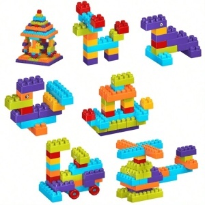 Set Cuburi de Constructie, 88 piese, multicolor #JJ5389 - Img 2