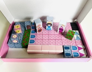 Set Cuburi Magnetice, Constructie 3D, 76 piese, Model Castel #JJ5583 - Img 4