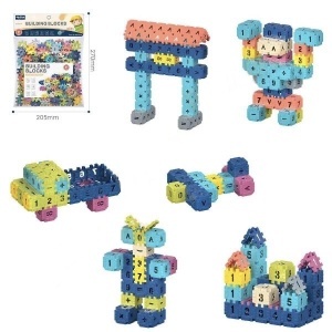 Set de Asamblare - Placute Matematice, 200 piese, multicolor #JJ5514