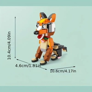 Set de Constructie cu 10 Animale ambalate individual, din ABS, total 361 piese #JJ5123 - Img 6