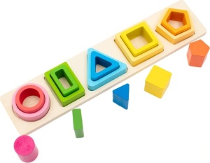 Sortator multistrat tip Montessori cu forme geometrice, 16 piese #JJ5082 - Img 7