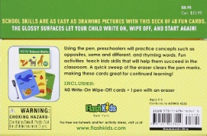 Write-On Wipe-Off Learning Cards : School Skills #BK435 - Img 5
