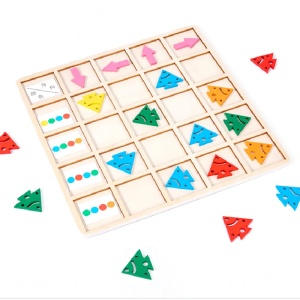 🌈Oferta zilei❗ Joc de Logica si Dezvoltare Cognitiva Montessori din Lemn #JJ5018 - Img 5