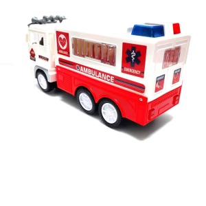 Ambulanta cu Lumini, Sunete si Functie de Rotire 26.8 cm #JJ5215 - Img 6