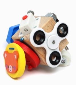 Busy Cub din Lemn cu Activitati , tip Montessori #JJ5138
