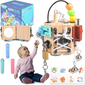 Busy Cub STEM din lemn cu activitati , tip Montessori #JJ5070 - Img 4