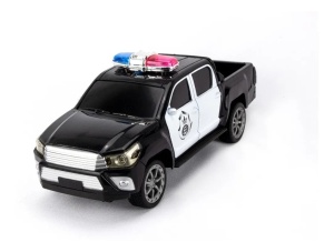 Camioneta mare de Politie cu Frictiune, 28 cm, negru #JJ5220 - Img 3