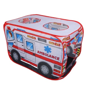 Cort de Joaca pentru copii Ambulanta, plabil, cu gentuta de depozitare #JJ5224 - Img 3