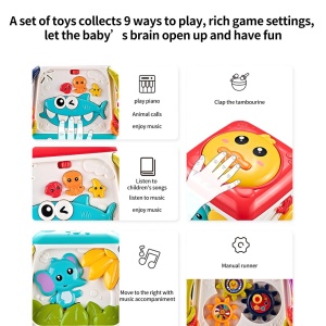 Cub Educativ Interactiv cu Activitati 6 in 1 pentru bebelusi #JJ5351 - Img 6