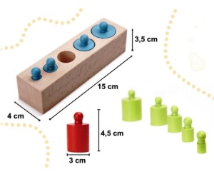 Joc 4 Sortatoare din Lemn cu 20 Cilindrii colorati, tip Montessori #JJ5147 - Img 10