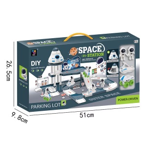 Joc de Constructie Interactiv Statie Spatiala cu Circuit si Astronauti #JJ5344 - Img 3