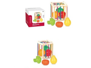 Joc de Sortare cu Benzi Elastice si Fructe din Plastic, Multicolor #JJ5430 - Img 4