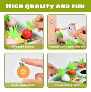 Joc Educativ din Lemn “Gradina Fermecata” cu Legume si Copac Magnetic #JJ5410 - Img 6