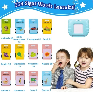 Joc interactiv Cititor de carduri 224 cuvinte în limba engleză, Bleu #JJ5071 - Img 4
