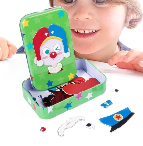 Joc Puzzle Magnetic in Cutie metalica, model Clovn #JJ5358 - Img 6