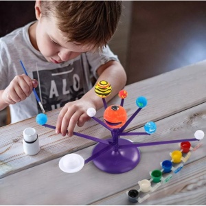 Joc STEM Educativ si Creativ Sistemul Solar cu Proiector, pictura planete #JJ5393 - Img 9