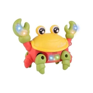 Jucarie Interactiva Crab Dansator cu Lumini, Muzica si Snur de tras #JJ5350 - Img 4