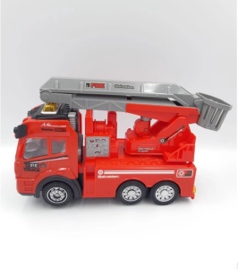 Mașină de pompieri cu pulverizator de apă, sunete și lumini, design realist, Rescue Fire Truck #JJ5041 - Img 10