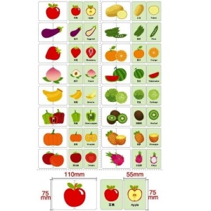 Puzzle Cognitiv Asociere in Cutie Metalica , Fructe si Legume, 32 piese #JJ5312 - Img 6