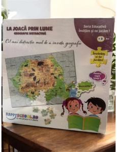 Puzzle Educativ Geografic 2 in 1 “La joaca prin Lume” cu Harta Romaniei și Harta Lumii #JJ5137 - Img 5