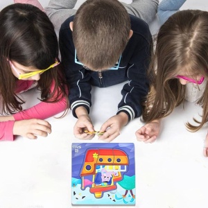 Set 6 Puzzle din carton Mijloace de Transport, Piese Mari, 6 in 1 #JJ5024 - Img 5