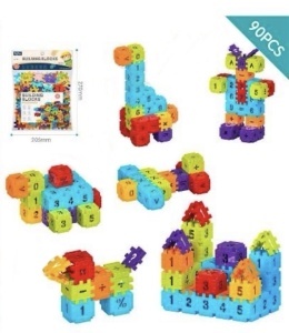 Set de Asamblare - Placute Matematice, 90 piese, multicolor #JJ5517