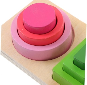 Sortator multistrat tip Montessori cu forme geometrice, 16 piese #JJ5082 - Img 8
