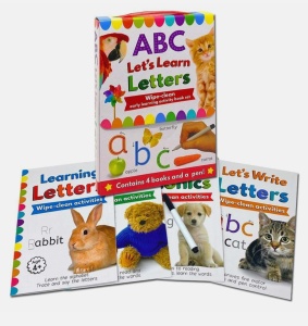 Wipe Clean: ABC Let's Learn Letters - 4 Book Set (Inc Pen) #BK410 - Img 2
