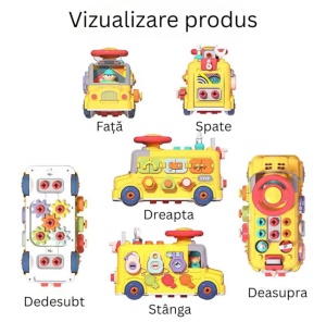 Autobuz Educativ Multifunctional, 43 Accesorii, Activitati, Asamblare si dezasamblare #JJ5468 - Img 10