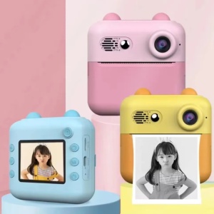Camera foto Instantanee, Functie printare, cablu USB-C, Bluetooth, compatibil IOS/Android, Imprimare APP, Portocaliu #JJ5586 - Img 5