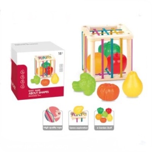 Joc de Sortare cu Benzi Elastice si Fructe din Plastic, Multicolor #JJ5430