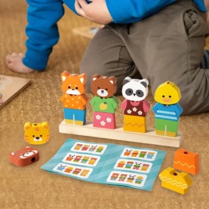 Joc Educativ din Lemn tip Montessori, Asociere Imbracaminte si Animale #JJ5563 - Img 9