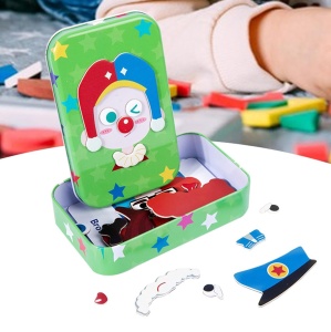 Joc Puzzle Magnetic in Cutie metalica, model Clovn #JJ5358 - Img 3