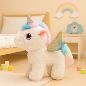 Jucarie interactiva de Plus Unicorn, Merge si da din cap, Sunete #JJ5399 - Img 6
