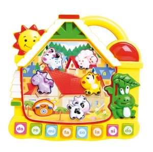 Jucărie muzicală în formă de căsuță cu animăluțe și lumini interactive #JJ5042 - Img 1