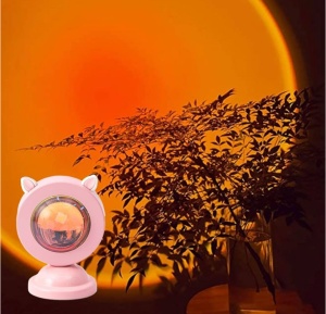 Lampa de Veghe Apus de Soare, proiectie Multicolora, cu Telecomanda, alimentare USB #JJ5331 - Img 6