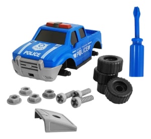 Masina de Politie de Asamblat cu Surubelnita DIY #JJ5502 - Img 2
