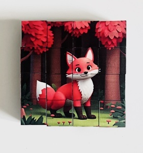 Puzzle Cuburi Magnetice, 6 in 1, Model Animale, 16 cuburi #JJ5581 - Img 6