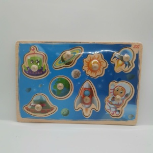 Puzzle incastru din lemn cu mâner Spațiu #JJ5053 - Img 4